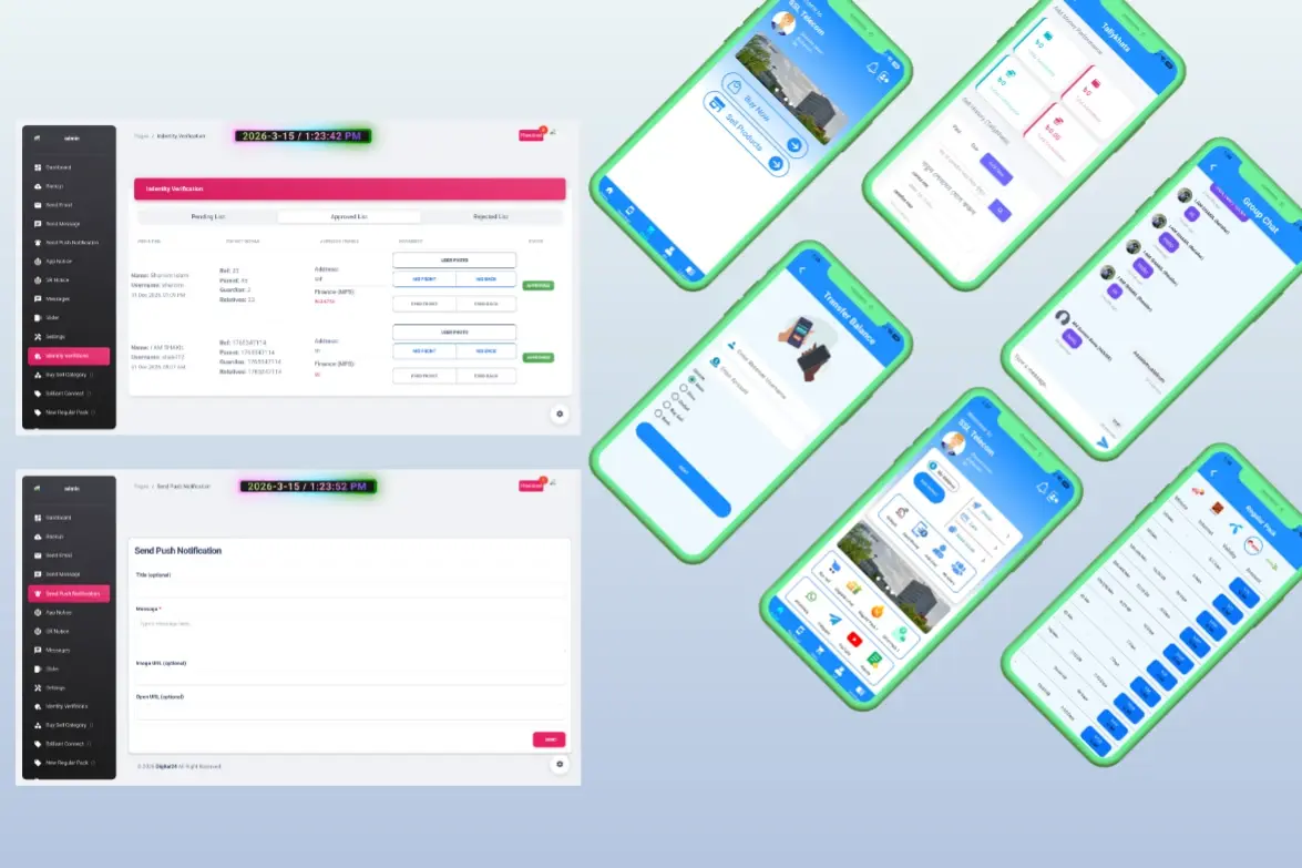 Telecom Service App - Android & CodeIgniter Backend preview